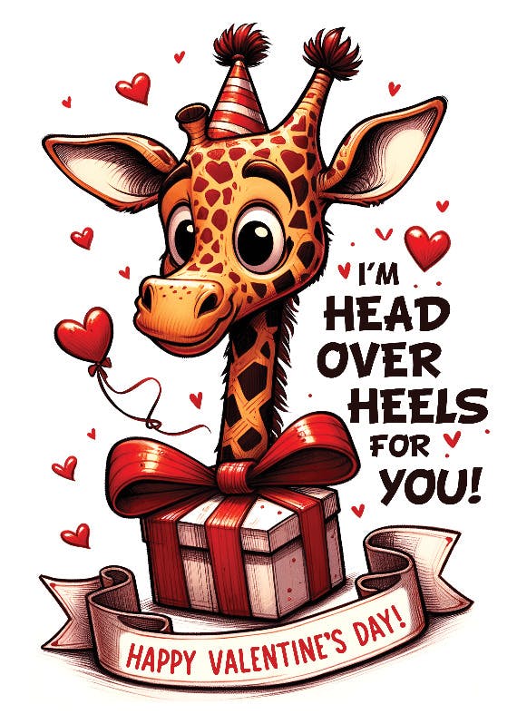 Head over heels - valentine's day card