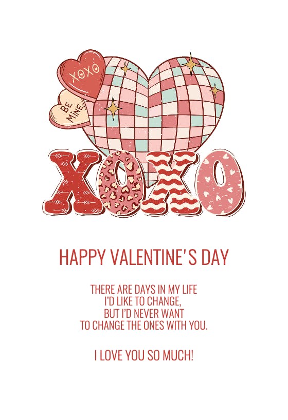 Hearts and crafts - valentine's day card