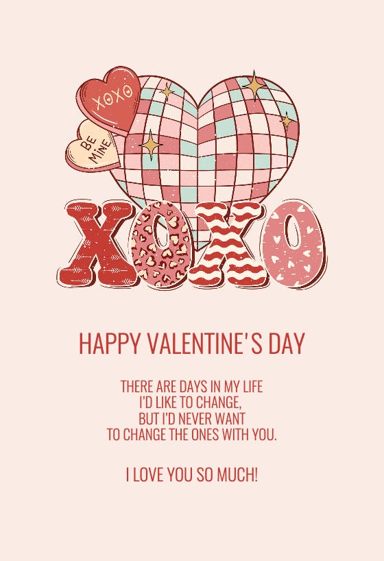 Hearts and crafts - valentine's day card