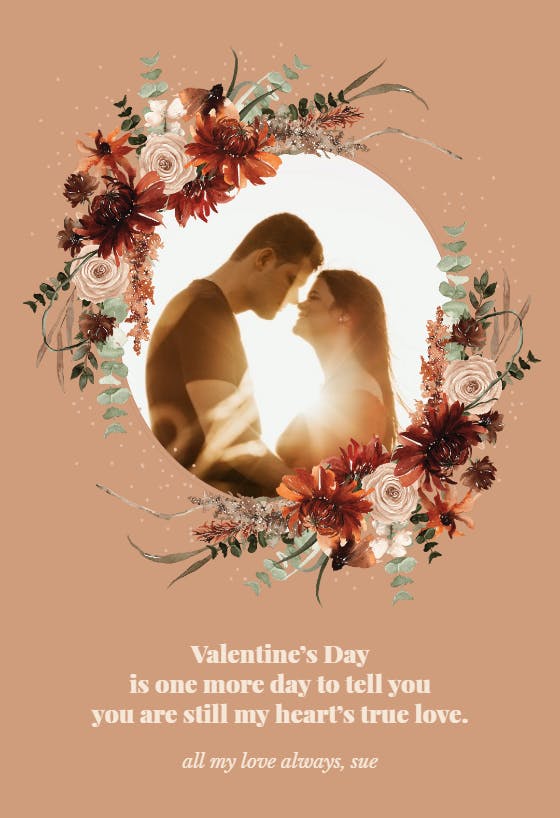 Hearts joined - valentine's day card