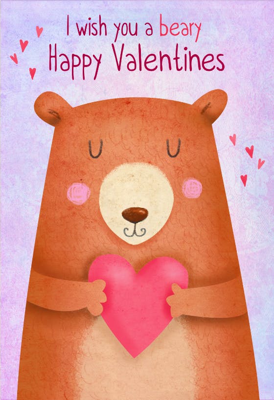Huggy heart - valentine's day card