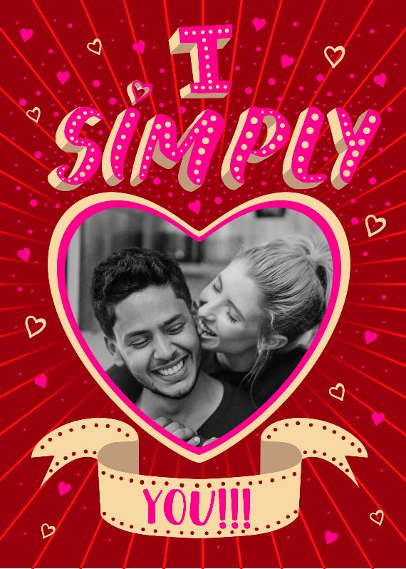 I simply love you -  tarjeta de amor