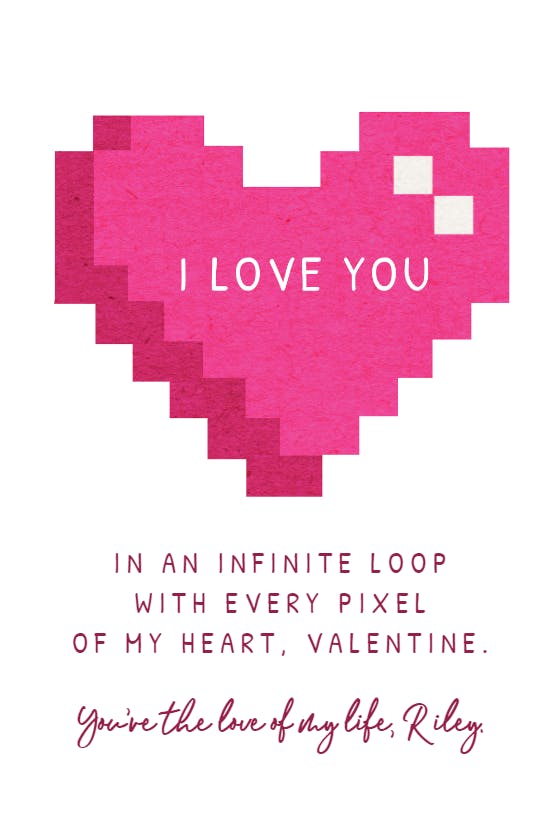 Love loop -  tarjeta de san valentín