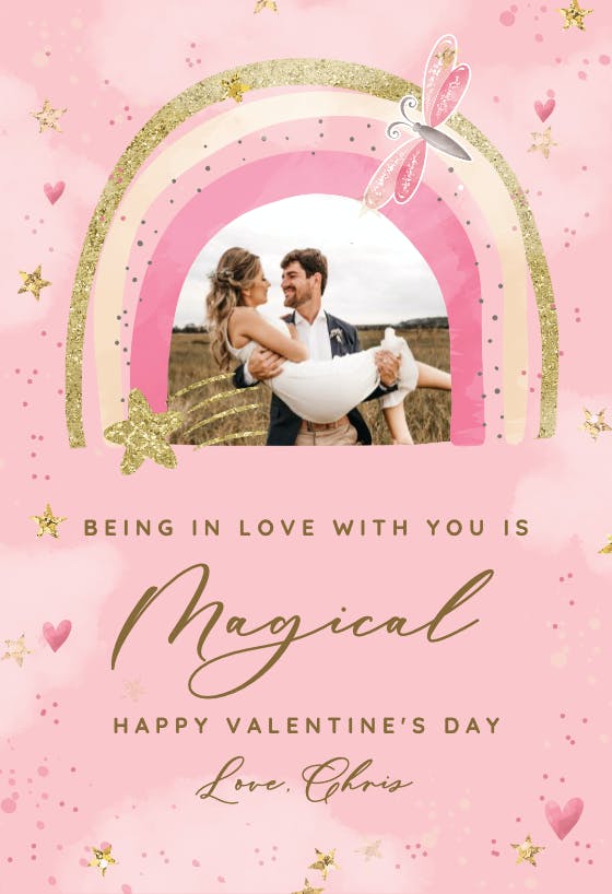 Love rainbow - valentine's day card