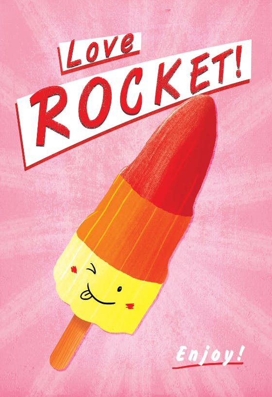 Love rocket! -  tarjeta de san valentín