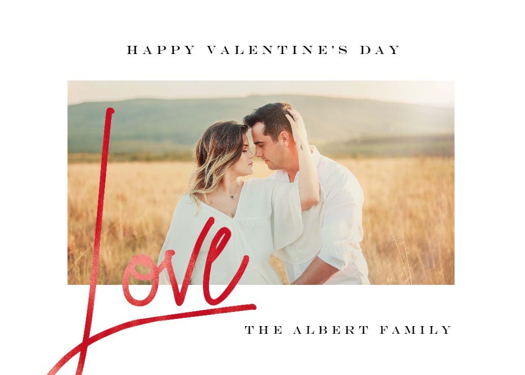 Love script - valentine's day card