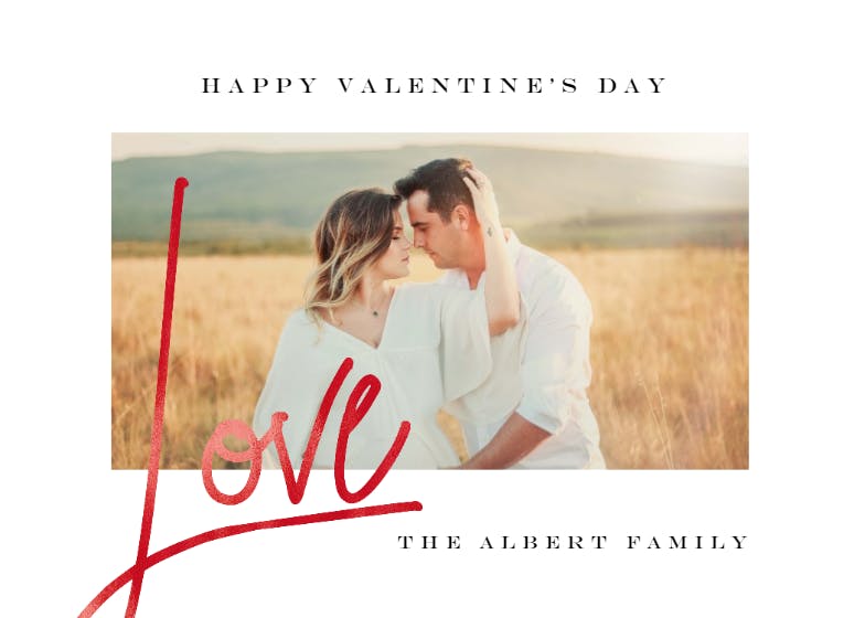 Love script - valentine's day card