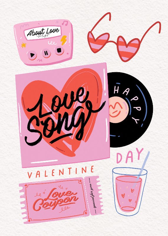 Love song - valentine's day card