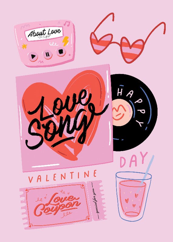 Love song - valentine's day card