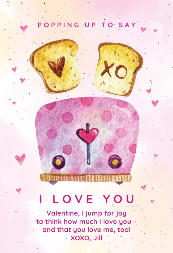 Love surprises - tarjeta de san valentín