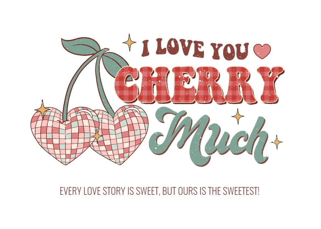 Love you cherry much - valentine's day card