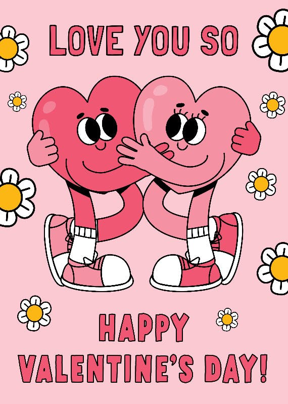 Love you doodles -  tarjeta de san valentín