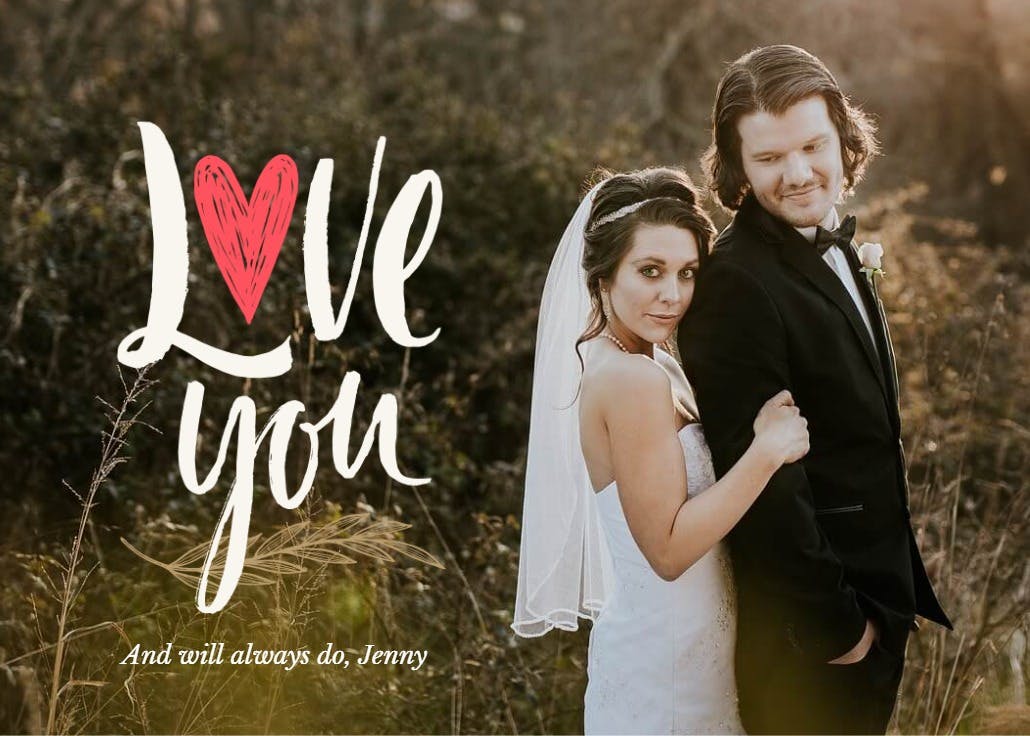 Love you romantic photo - valentine's day card