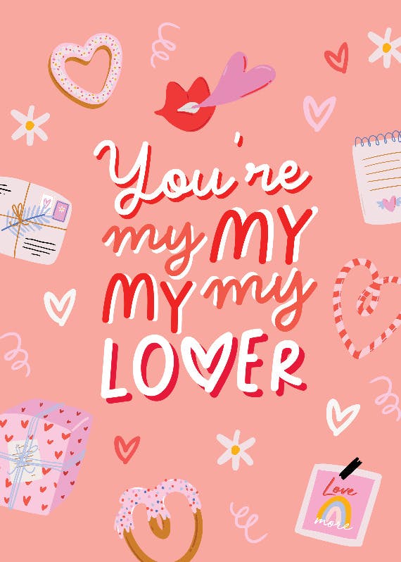 Lover -  tarjeta de san valentín