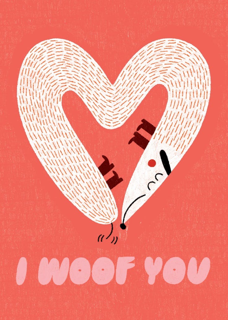 Luff you - valentine's day card