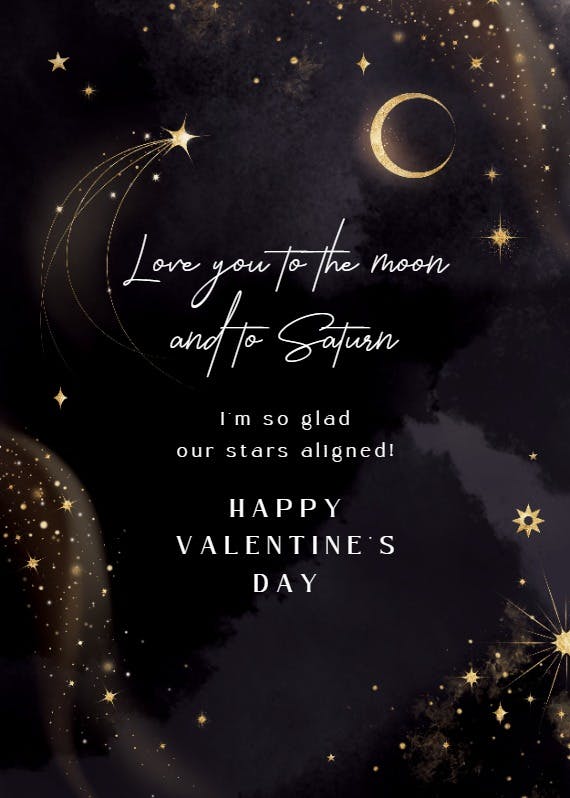 Mystic moon -  tarjeta de san valentín