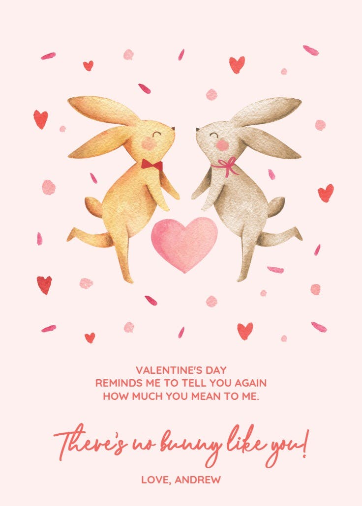Nobunny like you, valentine - tarjeta de san valentín