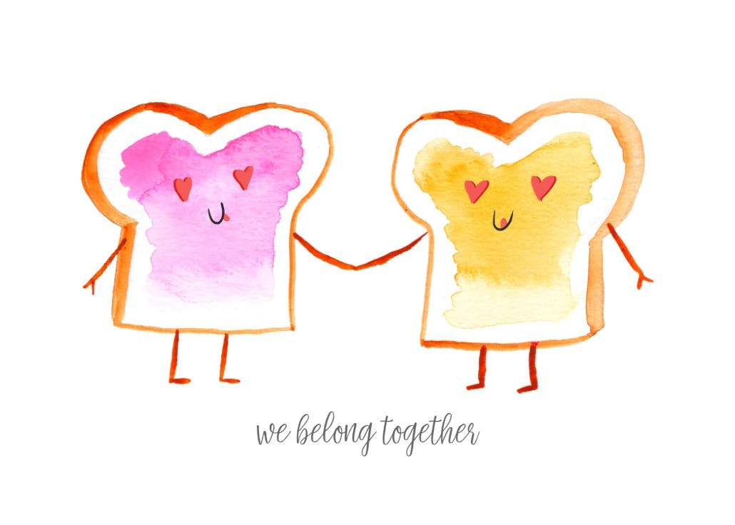 Pb & j - valentine's day card