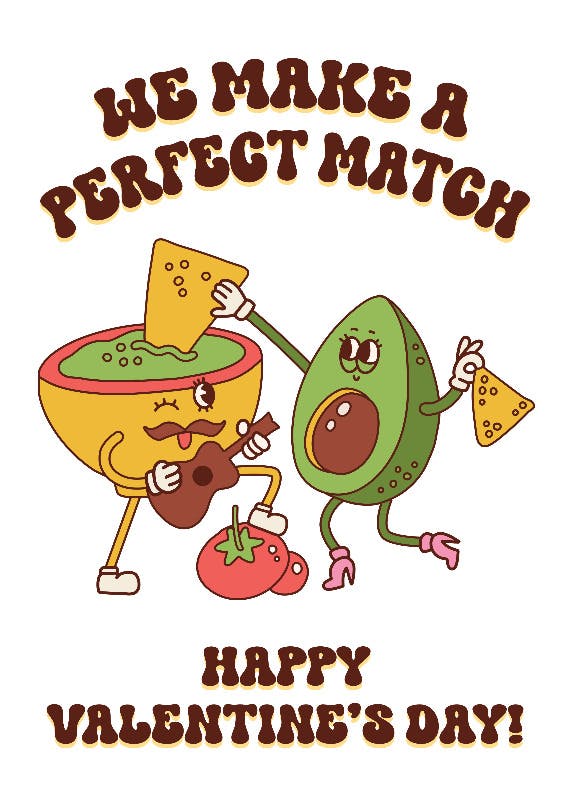 Perfect match - valentine's day card