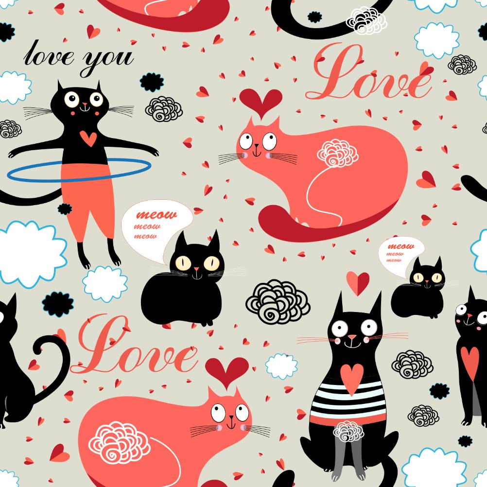 Purrfectly lovely - valentine's day card