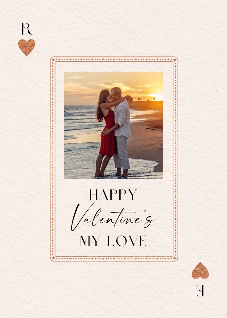 Queen of the hearts photo - tarjeta de san valentín
