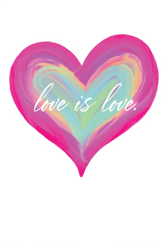 Rainbow heart -  tarjeta de san valentín