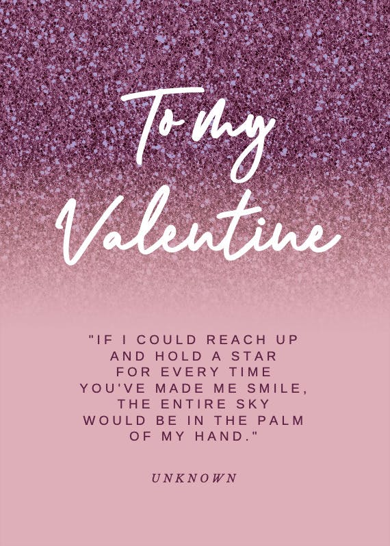 Romantic ombre -  tarjeta de san valentín