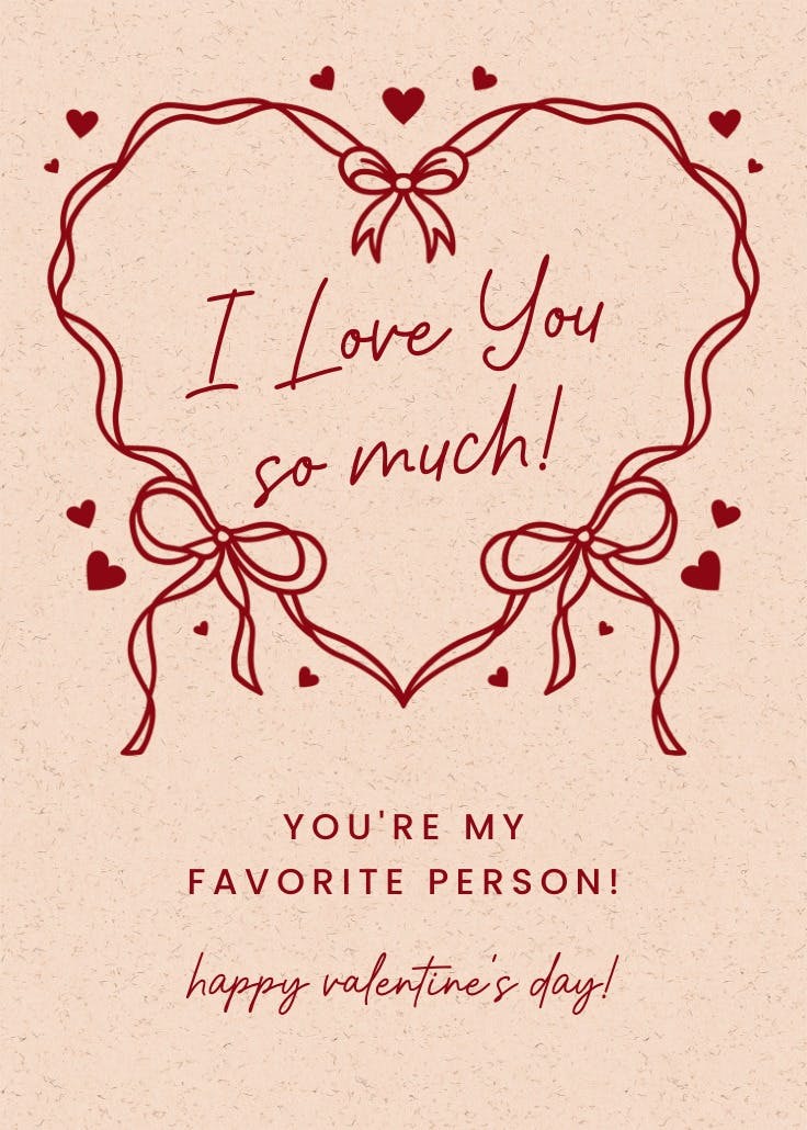 Romantic ribbon - valentine's day card