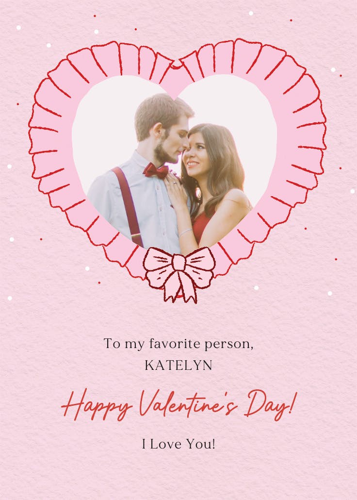 Ruffle heart - valentine's day card