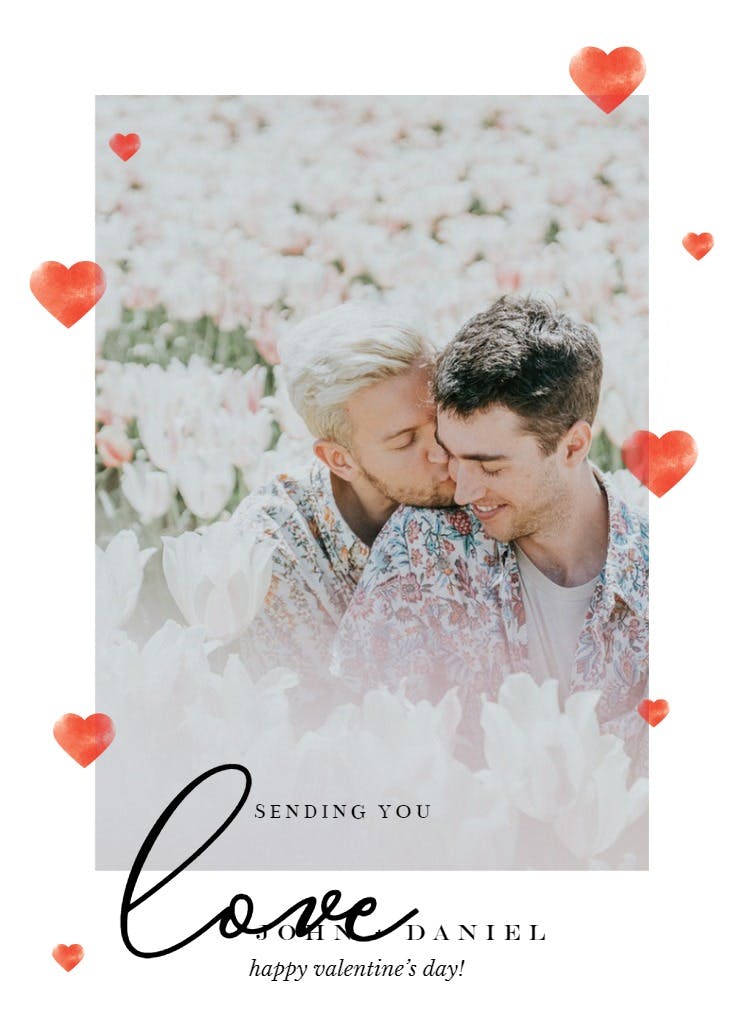 Sending you love - valentine's day card