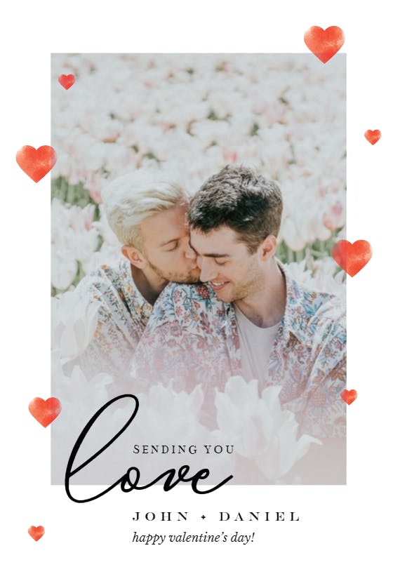 Sending you love - valentine's day card