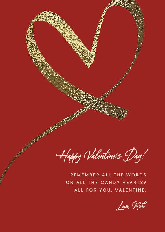 Shiny heart - tarjeta de san valentín