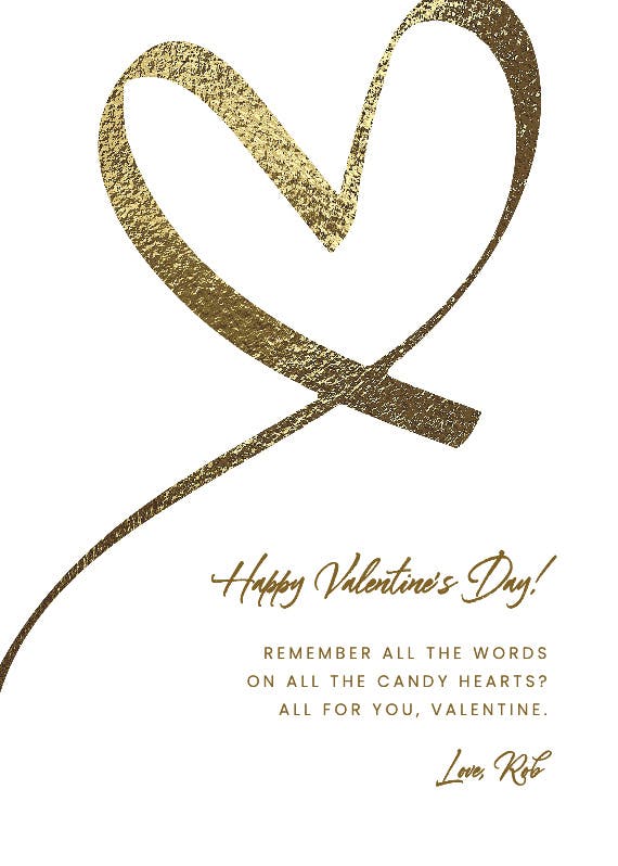 Shiny heart - tarjeta de san valentín