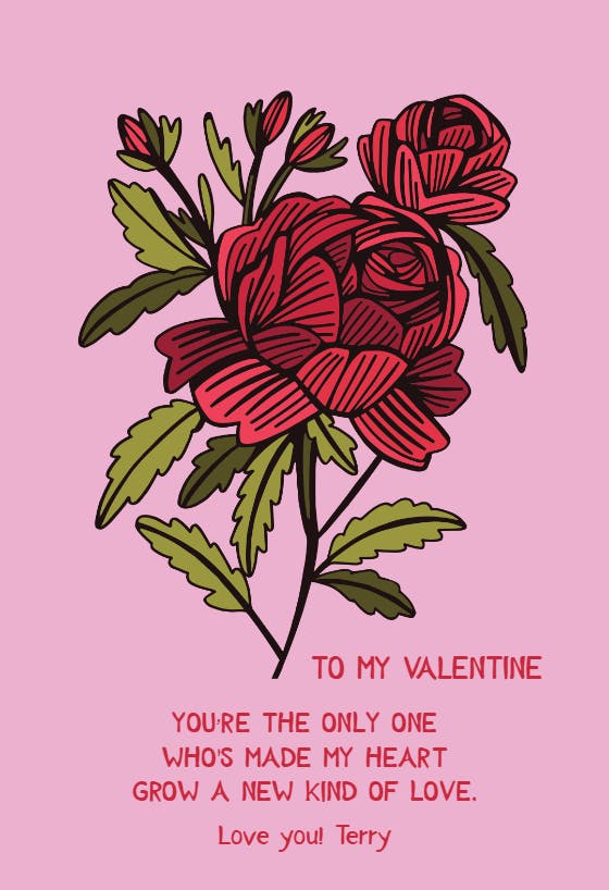 Showcased - valentine's day card