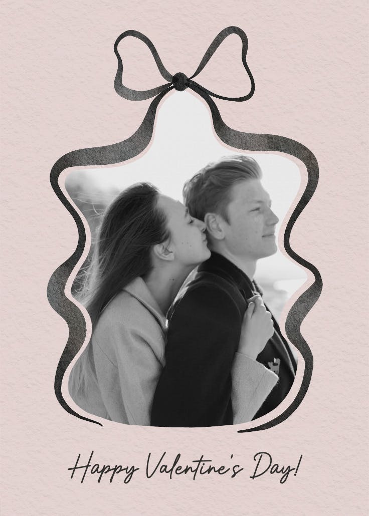 Simple bow - valentine's day card