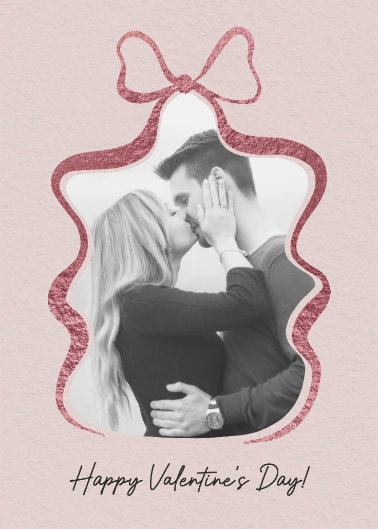 Simple bow - valentine's day card