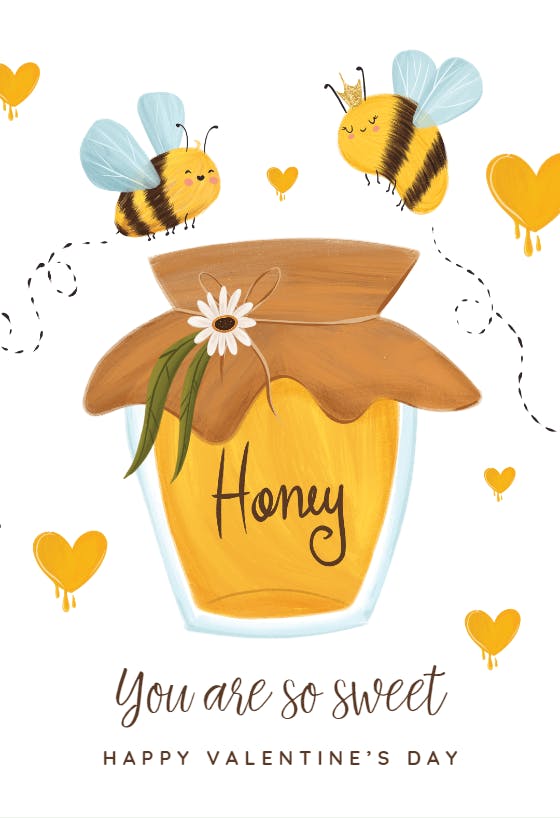So sweet honey - valentine's day card