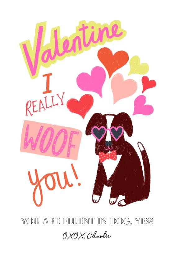 Speaking of - valentine's day card