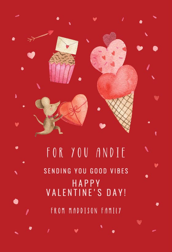 Sweet party - valentine's day card