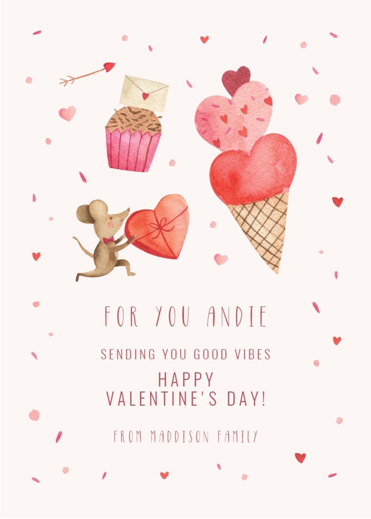 Sweet party - tarjeta de san valentín