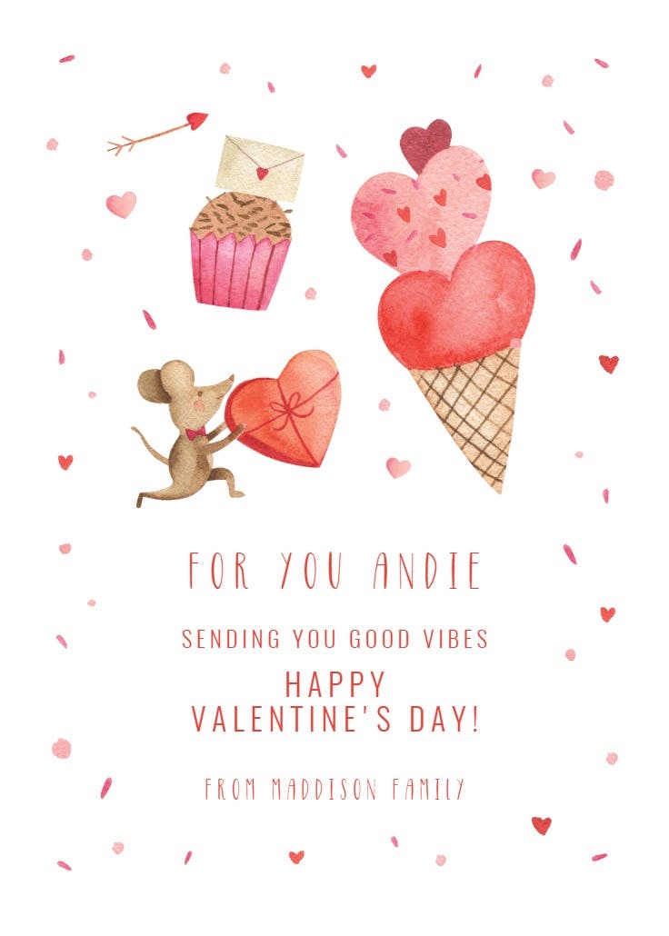 Sweet party - tarjeta de san valentín