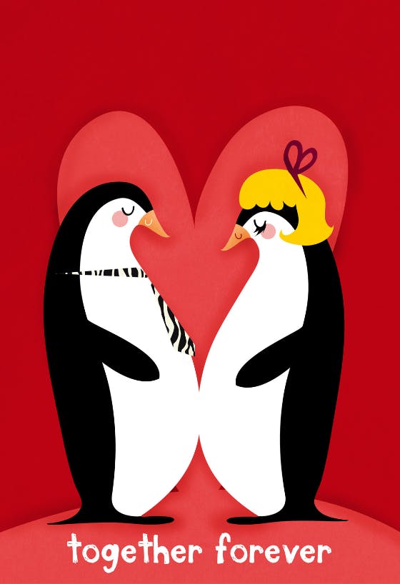 Together forever - valentine's day card