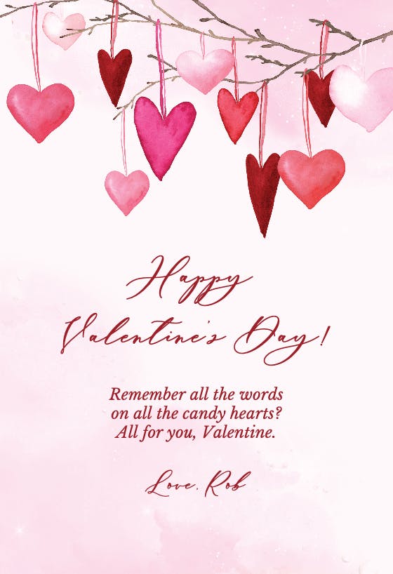 Valentine's day hearts - valentine's day card
