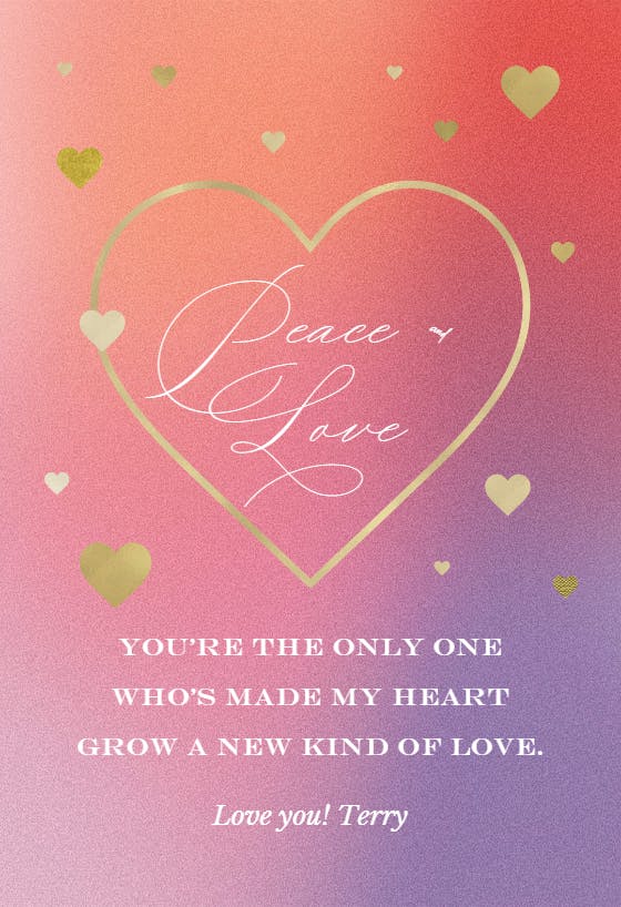 Valentine gradient - valentine's day card