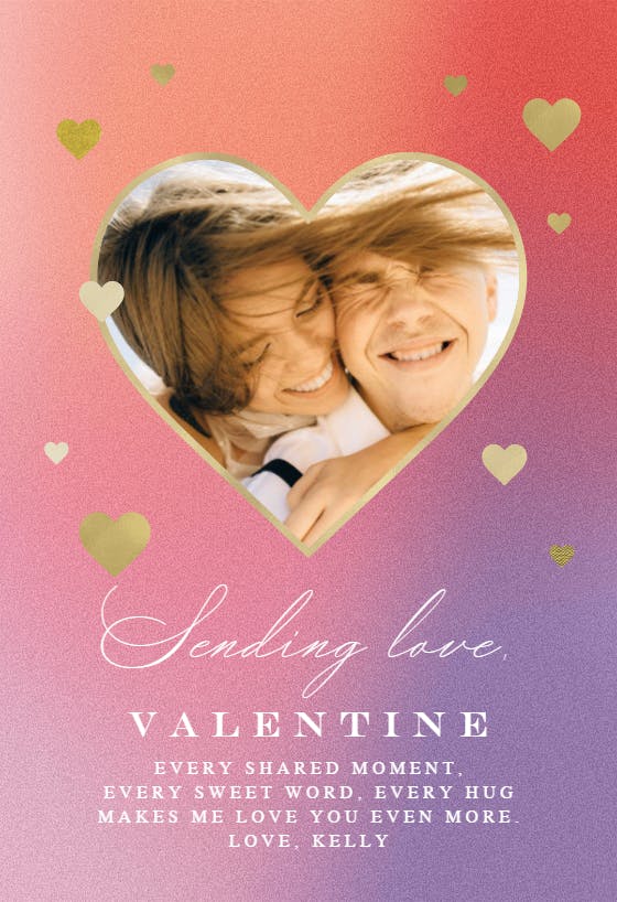 Valentine heart gradient - valentine's day card