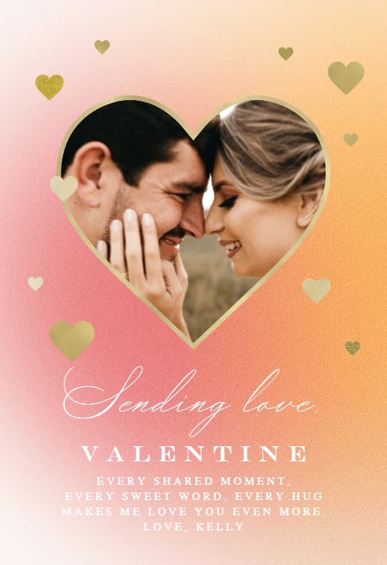 Valentine heart gradient - valentine's day card