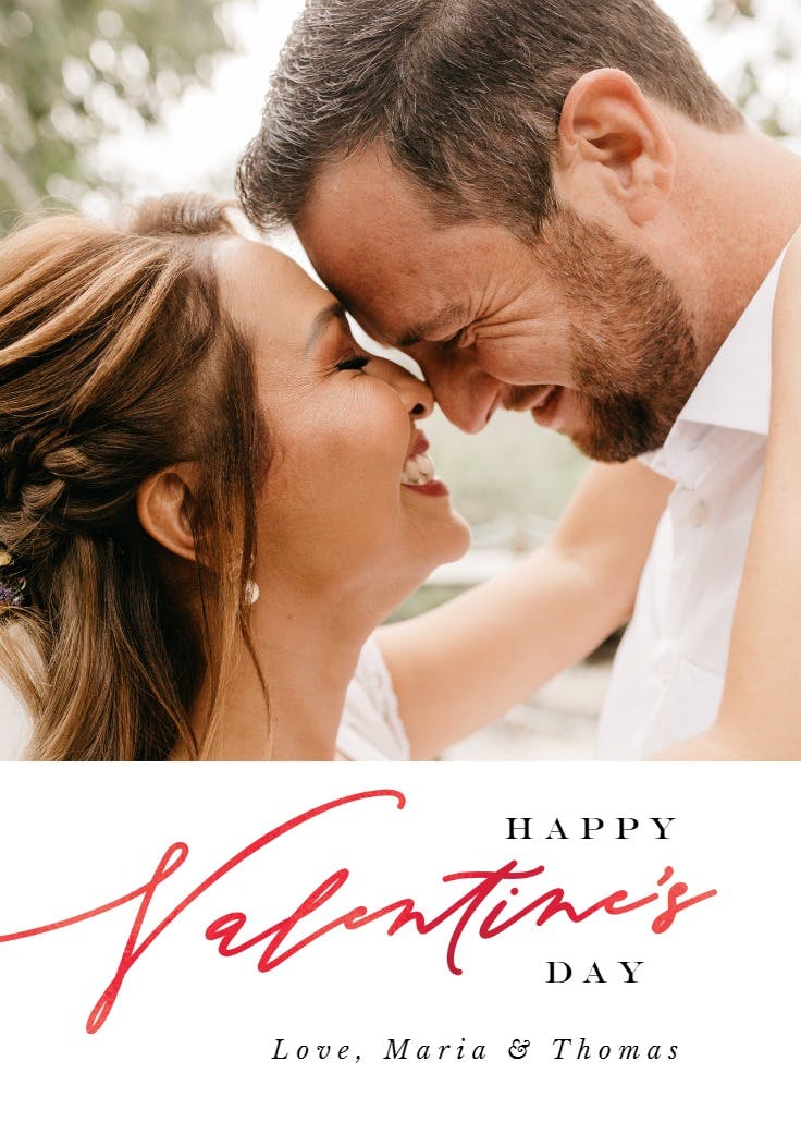 Valentines script - valentine's day card