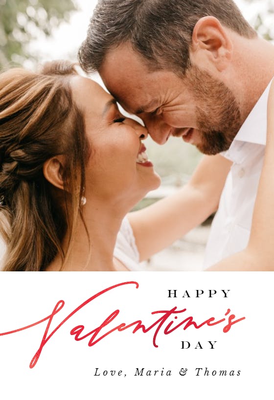 Valentines script - valentine's day card
