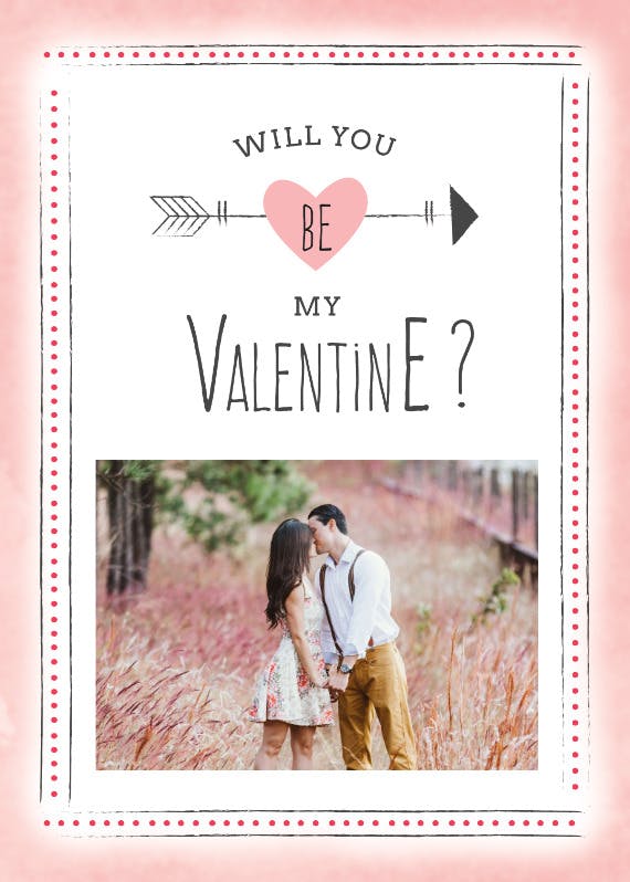 Wiil you be my valentine - valentine's day card