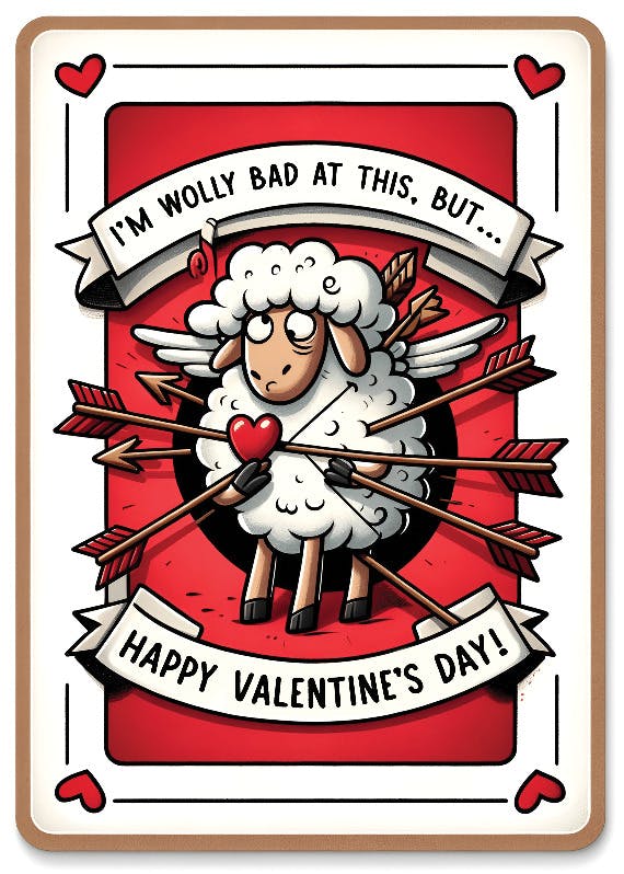 Wolly bad - valentine's day card